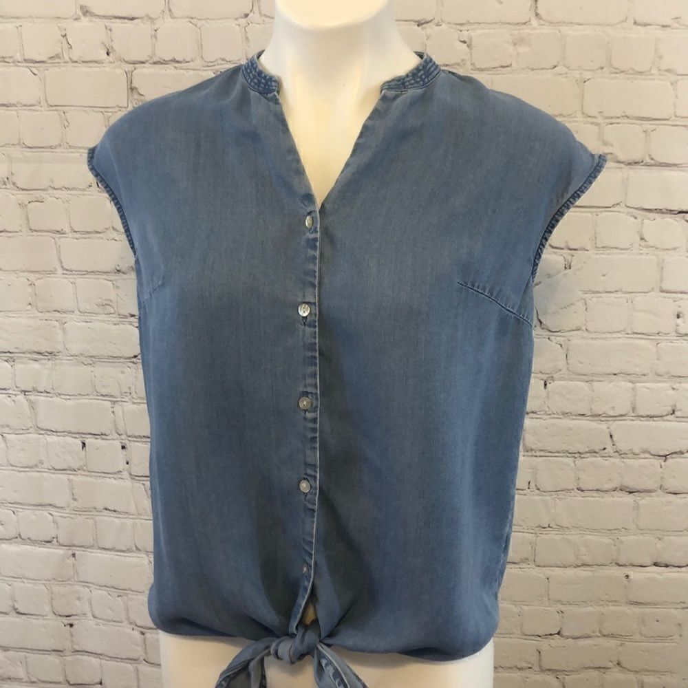A New Day sleeveless chambray top
